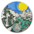 15 Year Sobriety Coin AA Chips and Medallions - Sun Mountain River Scene - 1-20 Year Sober Token Celebrating Sobriety - Alcoholics Anonymous Gifts - Sobriety Gifts for Men Women