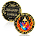 Butterfly in The Fire 2 Year Sobriety Coin Recovery & Renewal Two Year Sobriety Chip AA Chips and Medallion AA Coin Recovery Anniversary Token Sobriety Gifts for Men Women Alcoholics Anonymous Gift