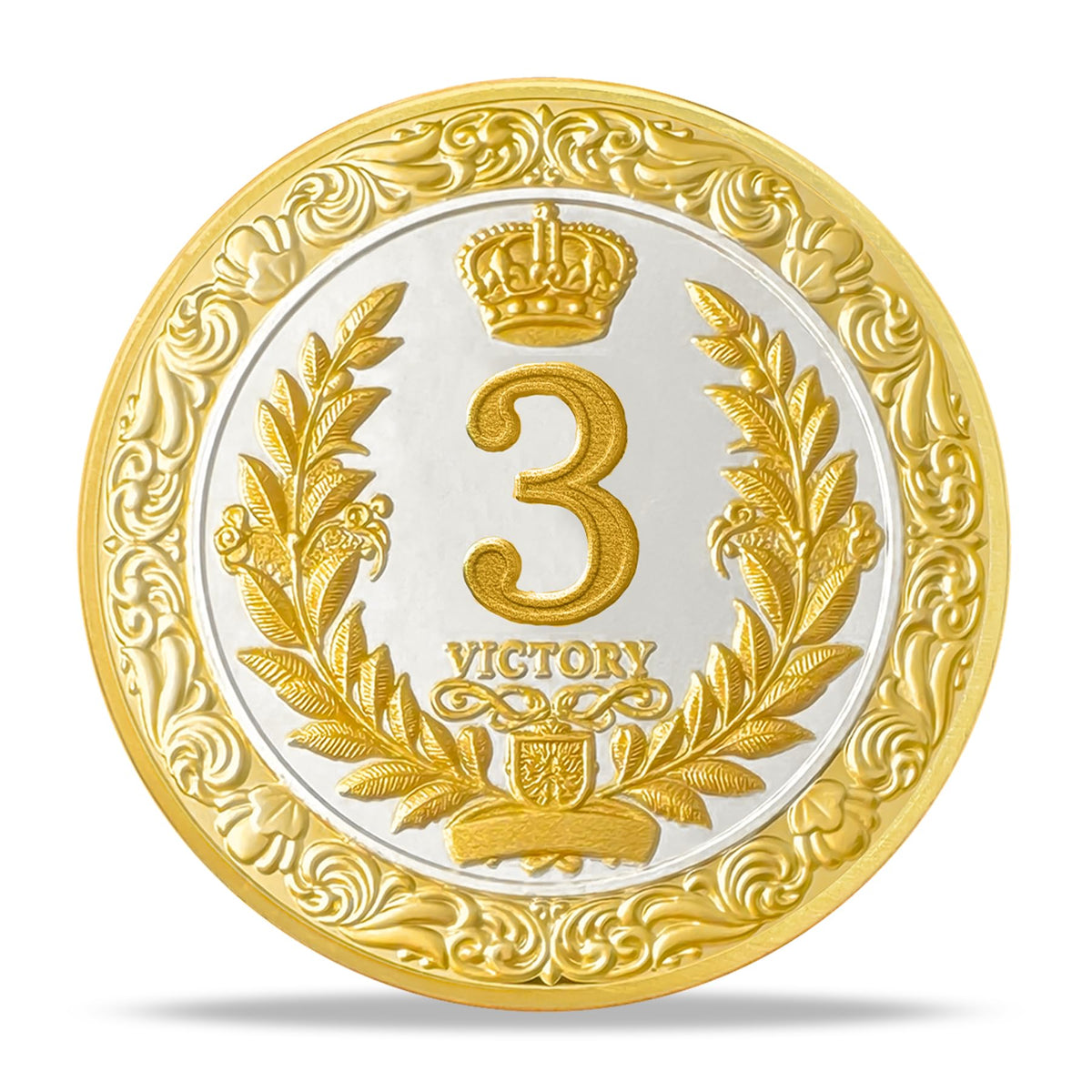 3 Year Sobriety Coin - Crowned Laurel HA AA Medallions and Sobriety Chips AA Coins - Ideal Alcoholics Anonymous Sobriety Gifts for Men & Women Celebrating Recovery and Victory