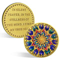 CHURYUML Mandala Meditation Sobriety Coin Non-Religious AA Coins Recovery Medallions Sober Chip Sobriety Gifts for Women Men Alcoholics Anonymous Addiction Recovery Gift