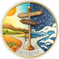 7 Year Sobriety Coin Gifts | Road Sign Sobriety AA Coins - HA AA Chip Medallion with Serenity Prayer | Narcotics Alcoholics Anonymous Gifts for Anniversary Year for Men & Women in Recovery