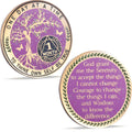 LParkin 1 Month Sobriety Coin Tree of Life Sobriety Coin Sobriety Gifts for Women 30 Day Sobriety Chip Alcoholics Anonymous Medallion