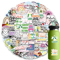 100Pcs Sober Stickers Vinyl Sobriety Stickers Decals for Laptop Water Bottle Bumper Luggage Computer Skateboard Snowboard. Gift for Kids Girls Teens