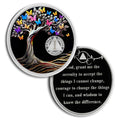 1 Year Sobriety Coin Butterfly Tree of Life AA Chips and Medallions Sobriety Recovery Chip Sober Token Sobriety Gifts for Men Women Celebrating Alcoholics Anonymous Recovery