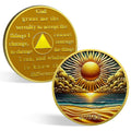 CHURYUML Sunlight Sobriety Coin Original Sobriety Chip Serenity Prayer AA Coins Recovery Medallions Sober Tokens Sobriety Gifts for Men Women Alcoholics Anonymous Addiction Recovery Gift